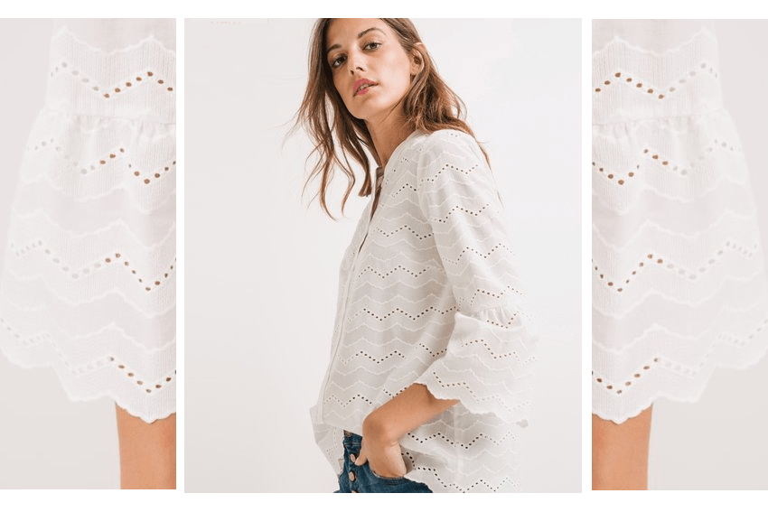 blouse blanche broderie anglaise