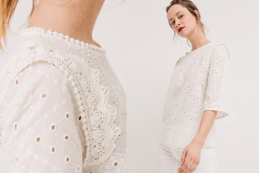 top broderie anglaise